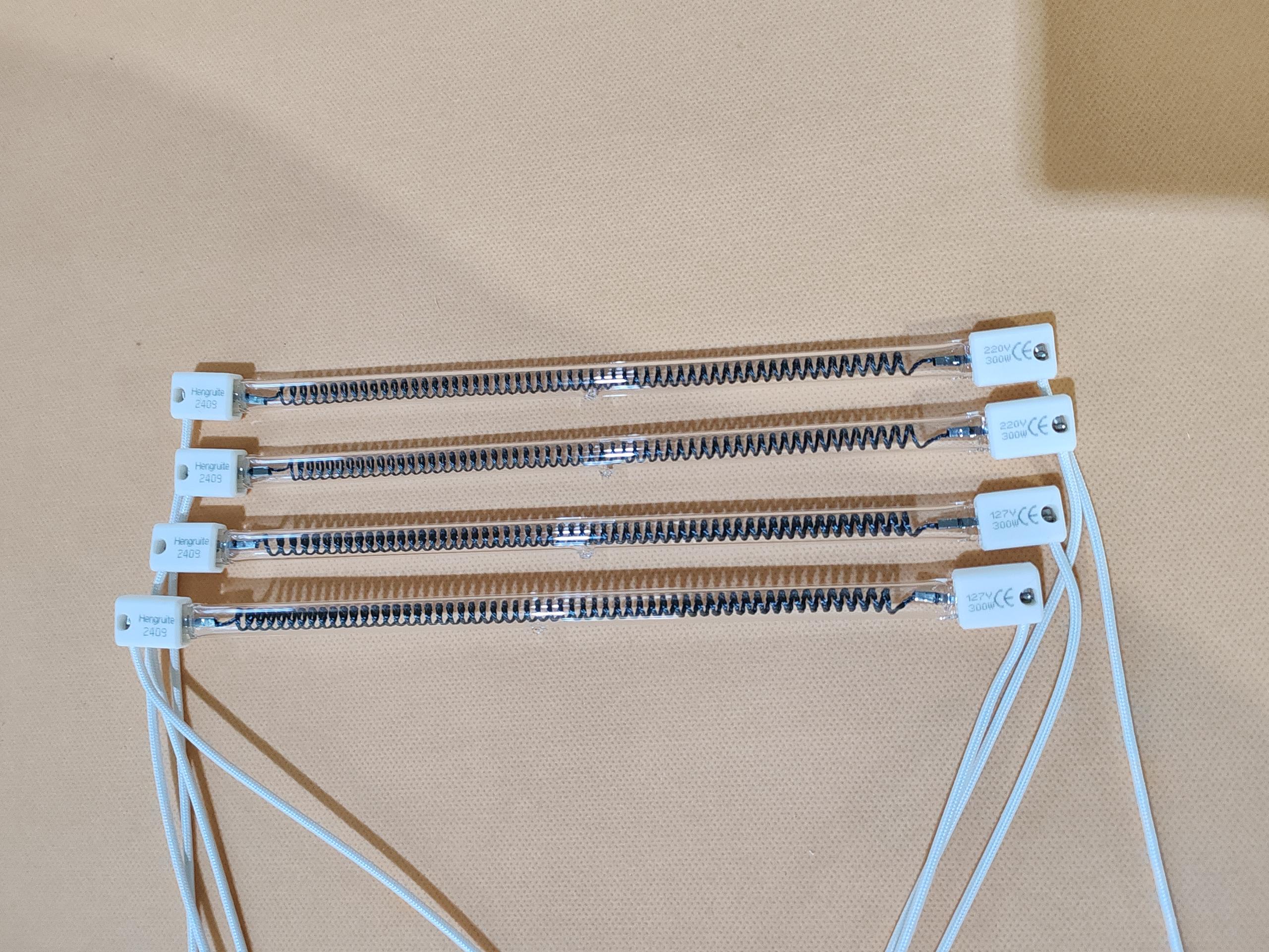 Clear IR Carbon Fiber Heating Lamp 545mm 220v 1000w